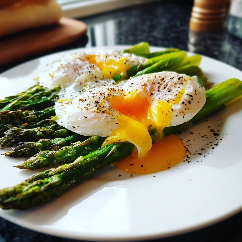 Grüner Spargel Mit Ei