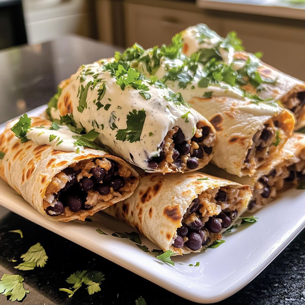 Wraps mit Bohnenfüllung