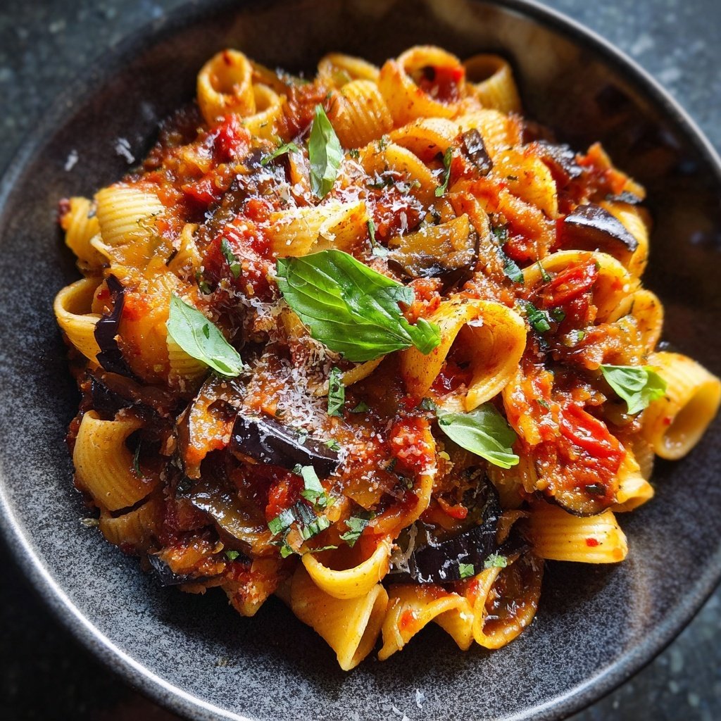 Internationale Küche Italienische Pasta alla Norma