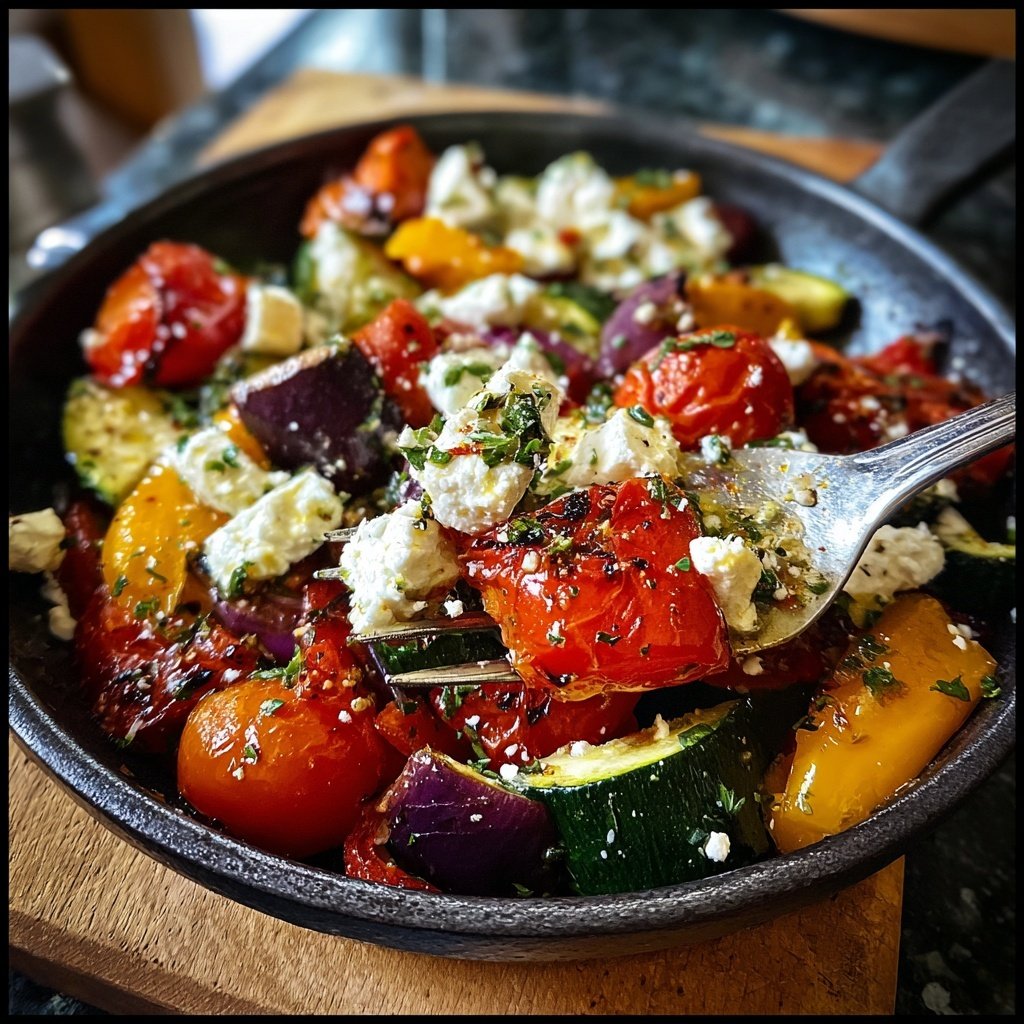 Gesund & Leicht Mediterrane Gemüsepfanne mit Feta