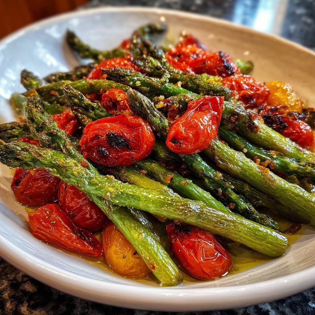 Grüner Spargel Mit Tomaten