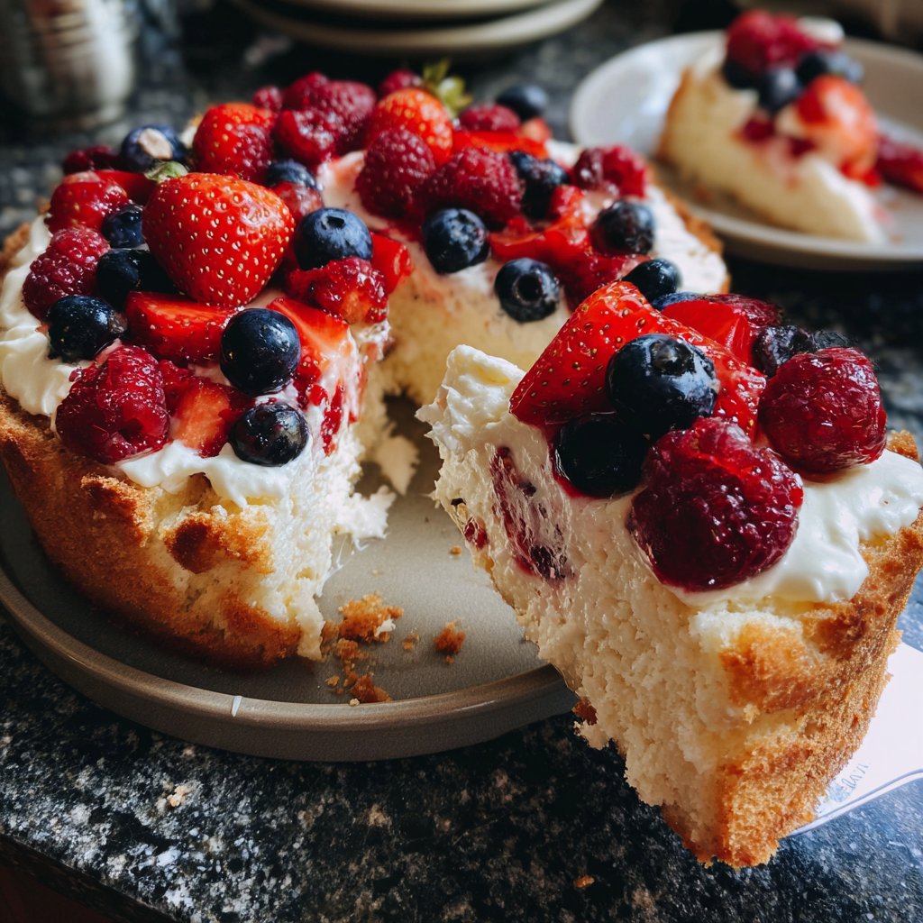 Blechkuchen mit Schmand und Früchten