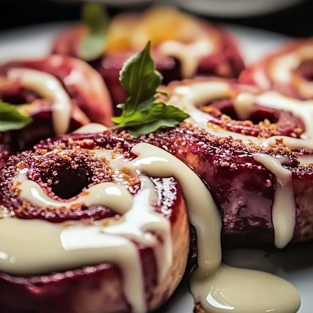 Rote Samt-Zimtschnecken